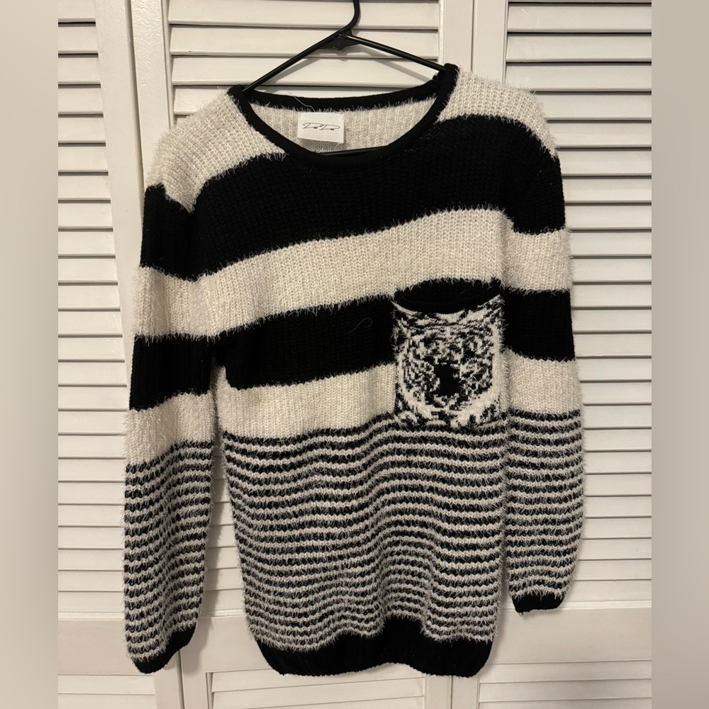 Black & White striped Tiger Sweater